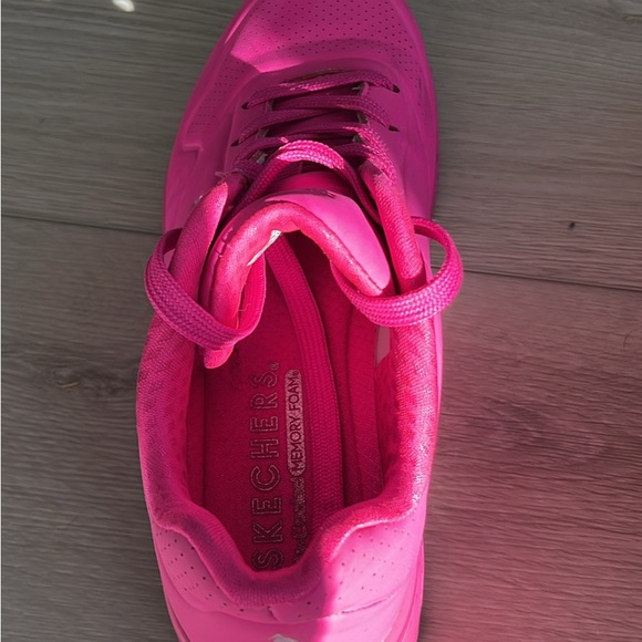 Hot Pink Sneakers Shoes - Picture 3 of 4